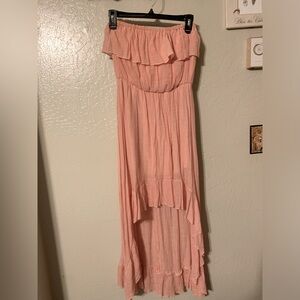 Love J Pale Pink Hi-low off the shoulder dress, Size Medium
